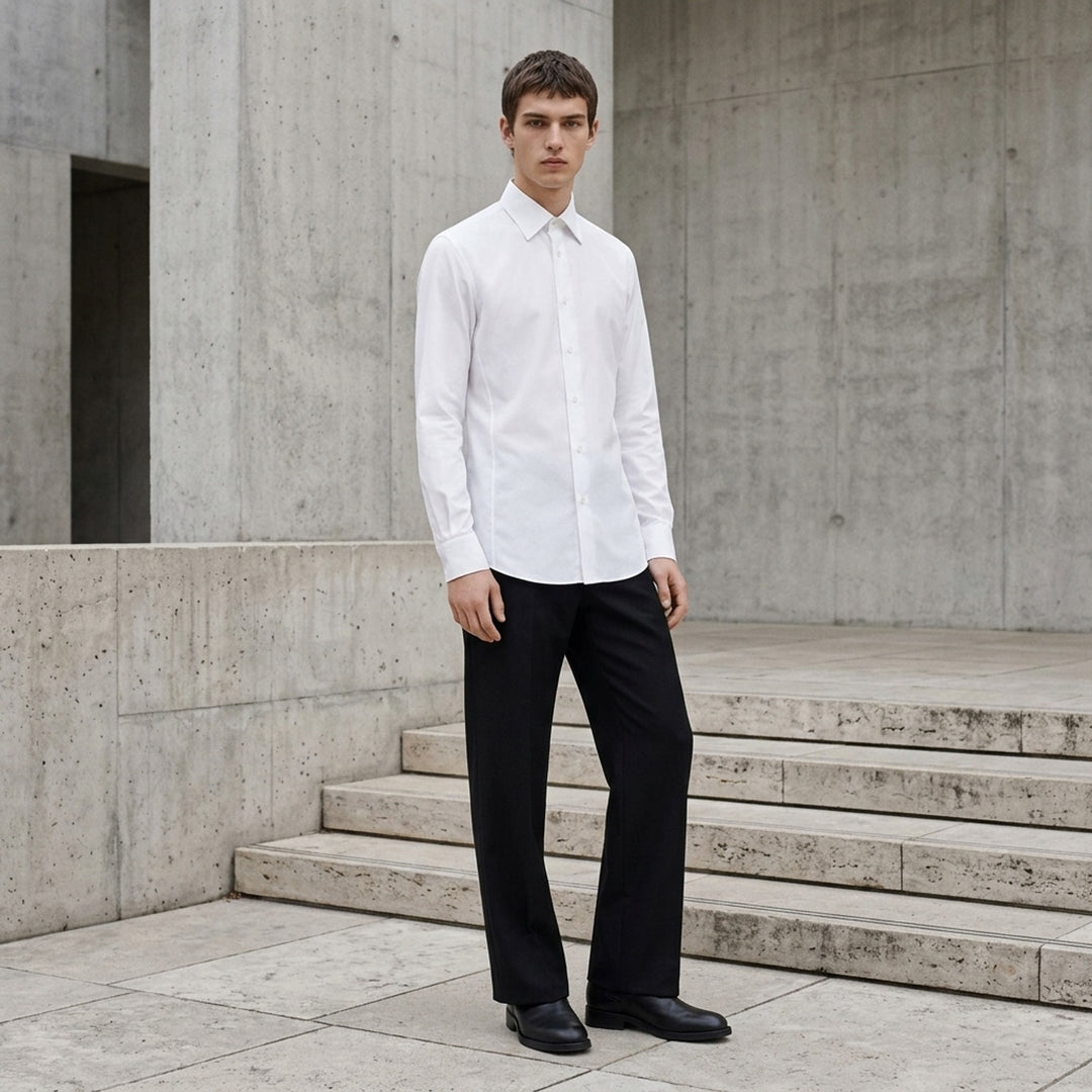 Organic Cotton Poplin Long Sleeve Shirt | Jil Sander | Club21 - lifestyle