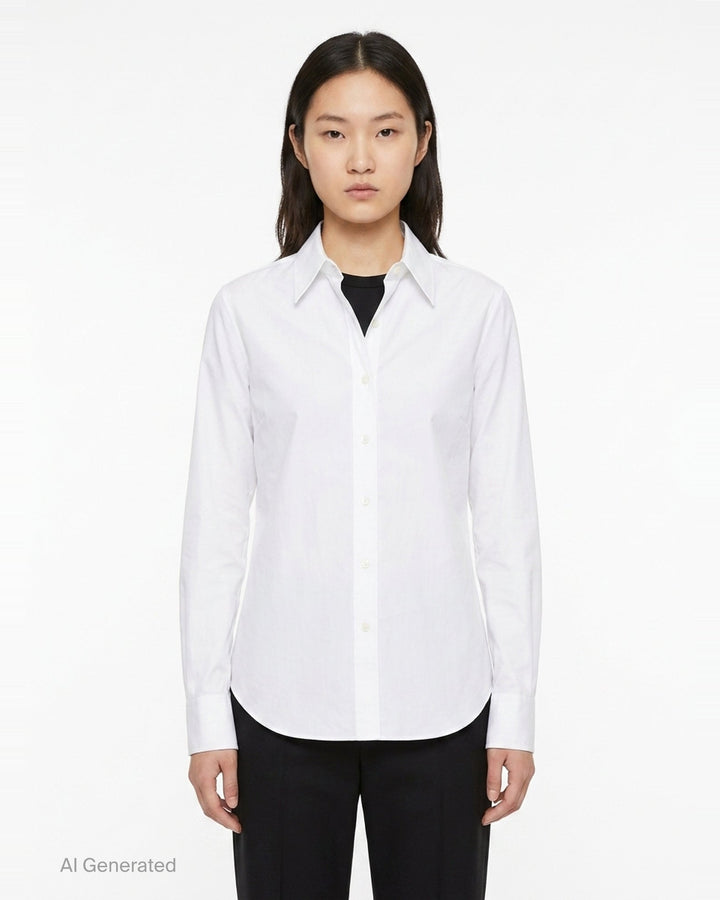 Organic Cotton Poplin Shirt | Jil Sander | Club21 - front