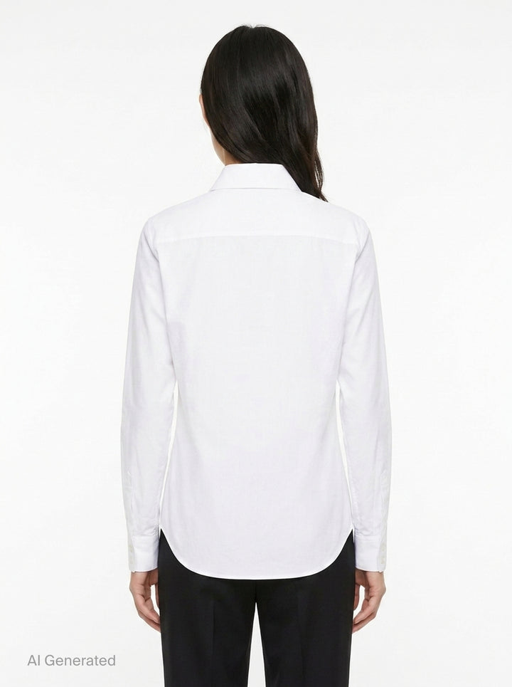 Organic Cotton Poplin Shirt | Jil Sander | Club21 - back
