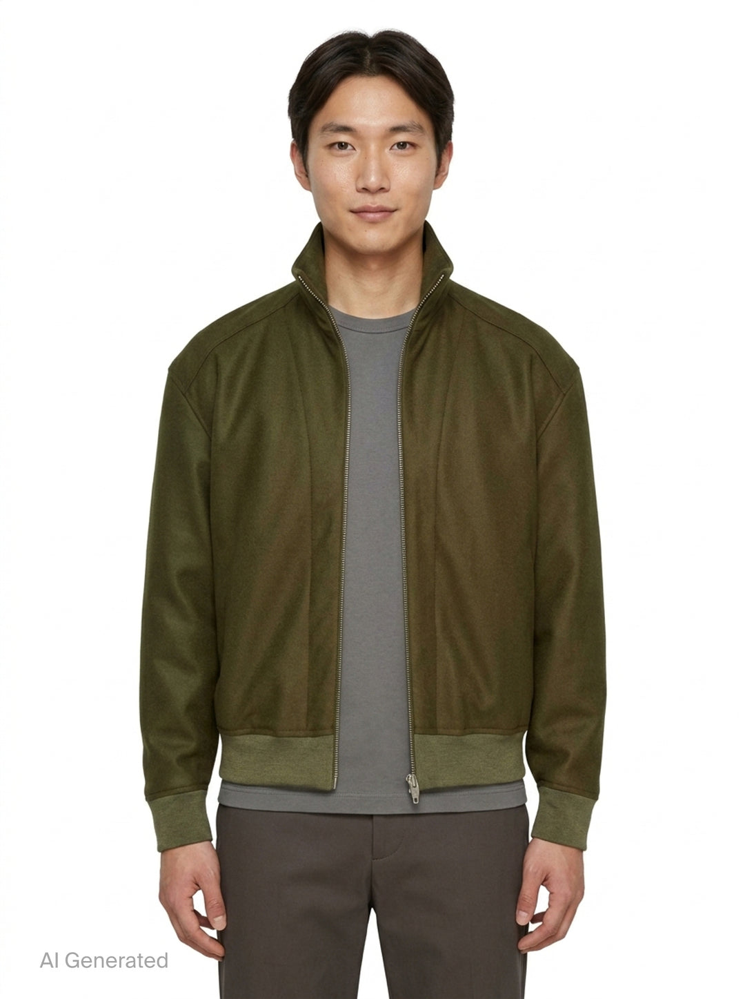 Padded Wool Melton Zip Jacket | Jil Sander | Club21 - front