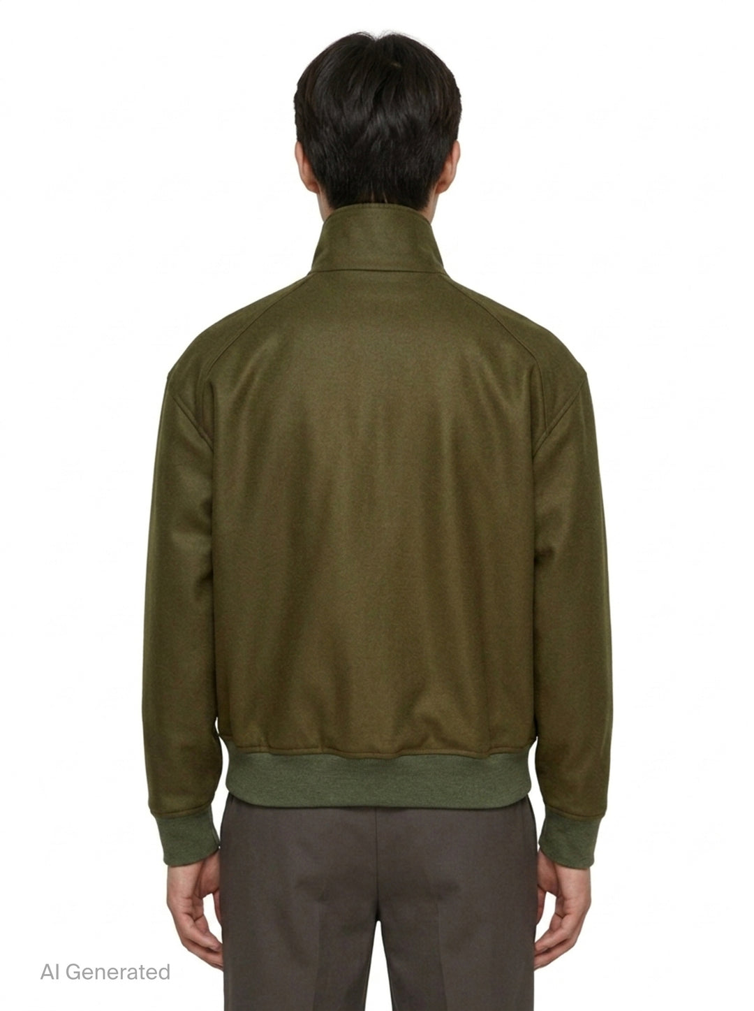 Padded Wool Melton Zip Jacket | Jil Sander | Club21 - back
