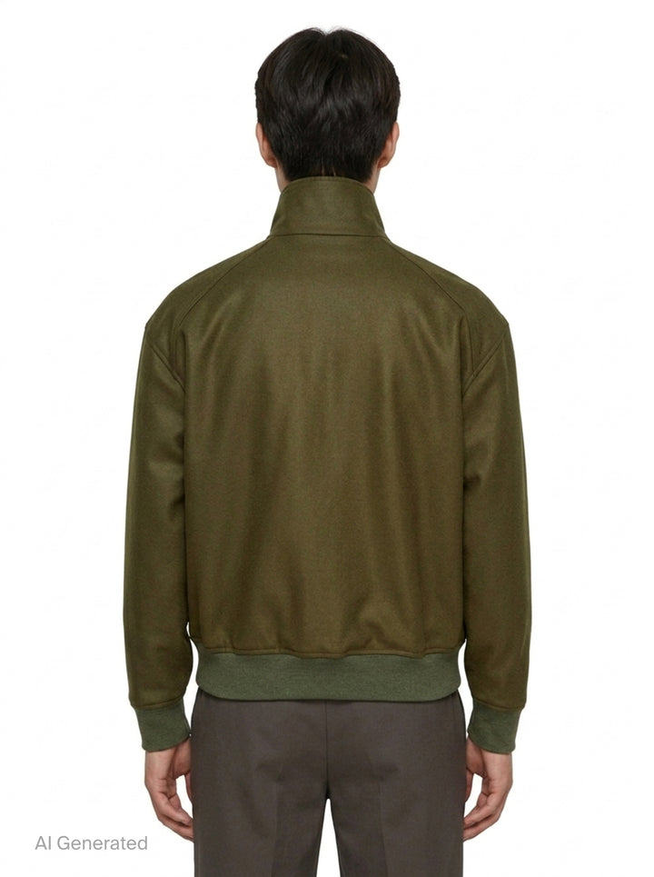 Padded Wool Melton Zip Jacket | Jil Sander | Club21 - back