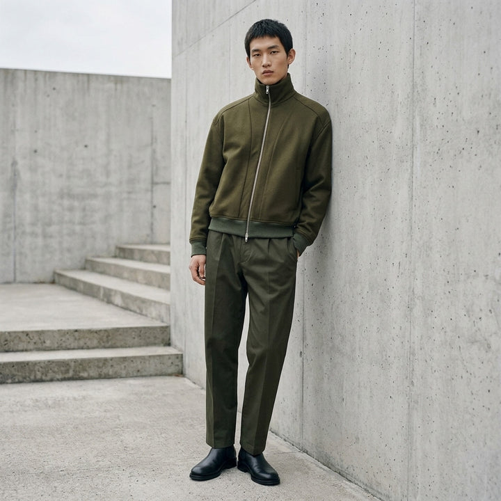 Padded Wool Melton Zip Jacket | Jil Sander | Club21 - lifestyle