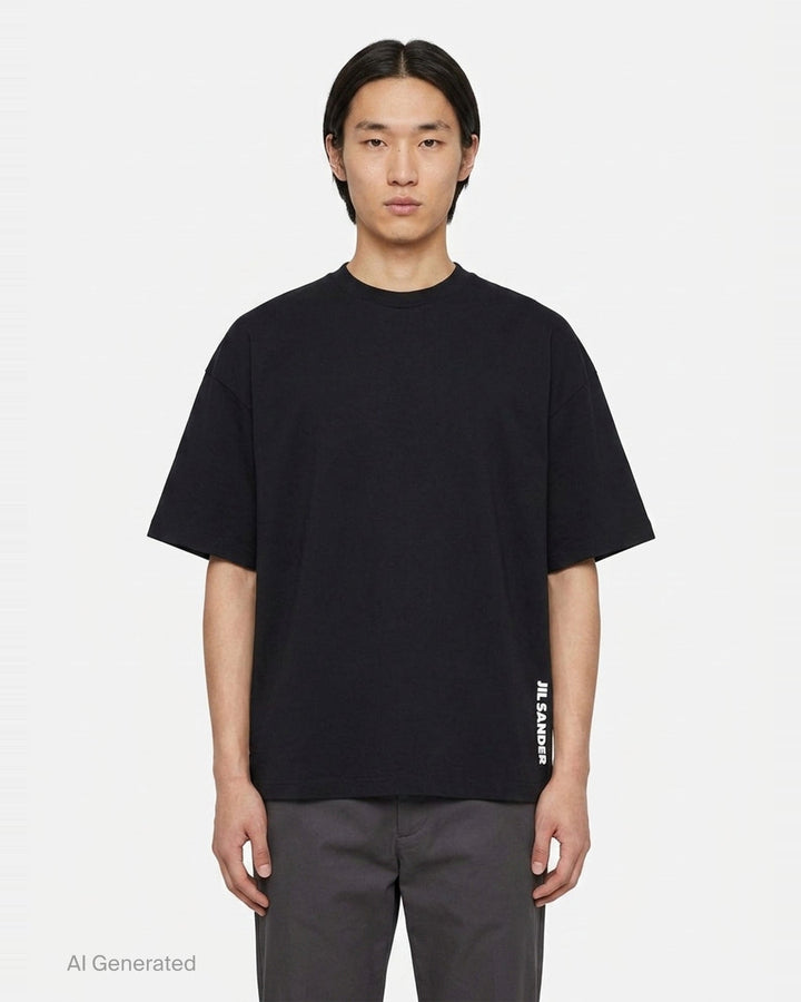 Plain Cotton Short Sleeve Tee | Jil Sander | Club21 - front