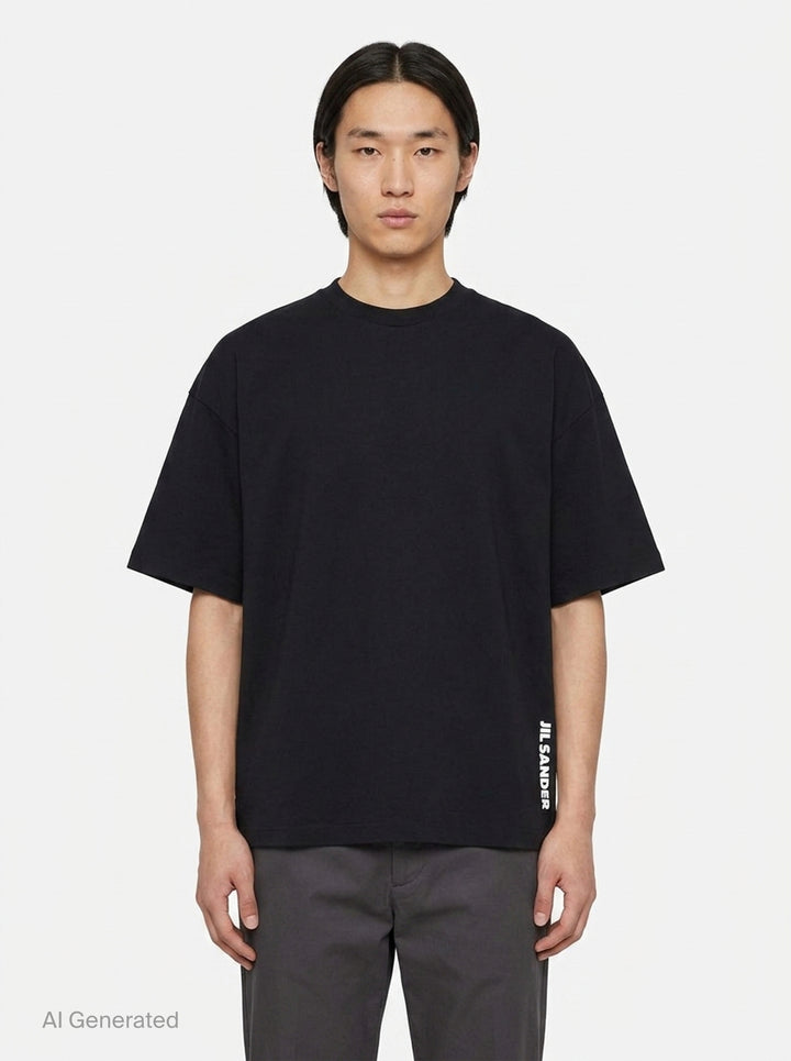 Plain Cotton Short Sleeve Tee | Jil Sander | Club21 - front