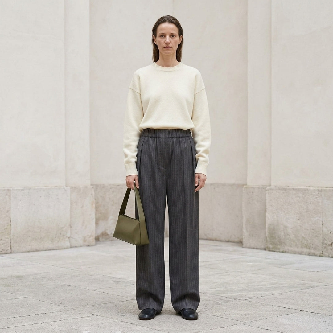 Shadowstripe Wide Leg Trousers | Jil Sander | Club21 - lifestyle