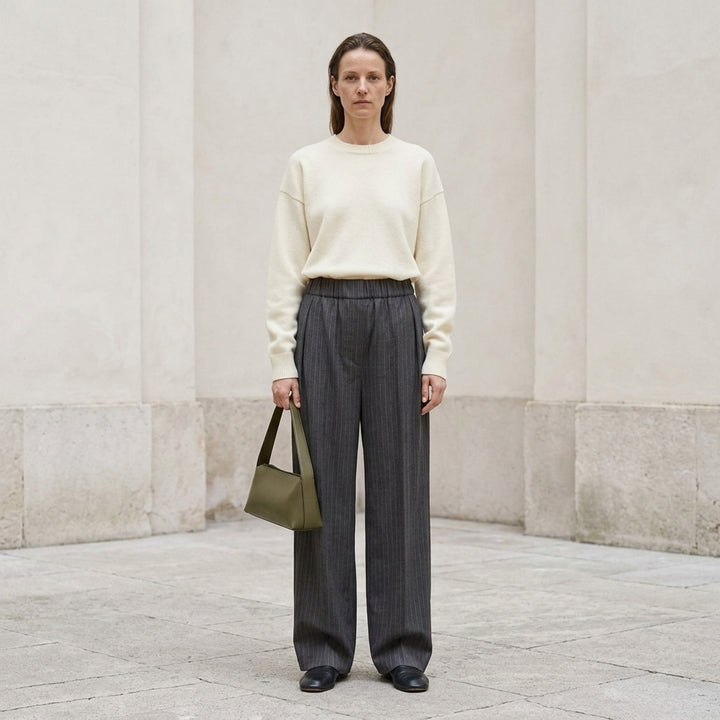 Shadowstripe Wide Leg Trousers | Jil Sander | Club21 - lifestyle