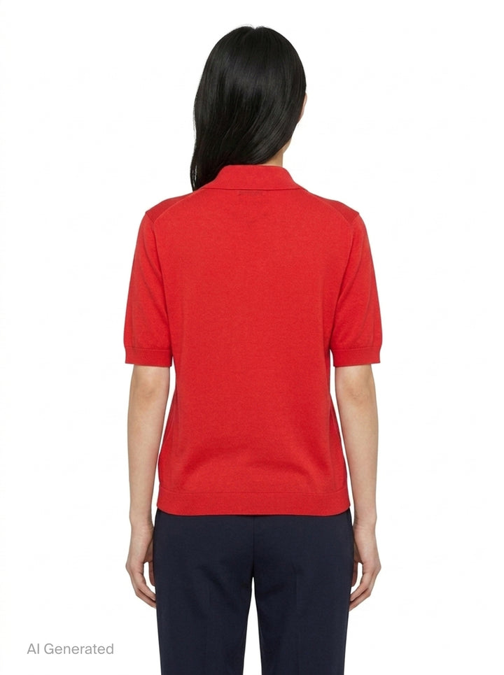 Short Sleeve Extrafine Polo | Jil Sander | Club21 - back