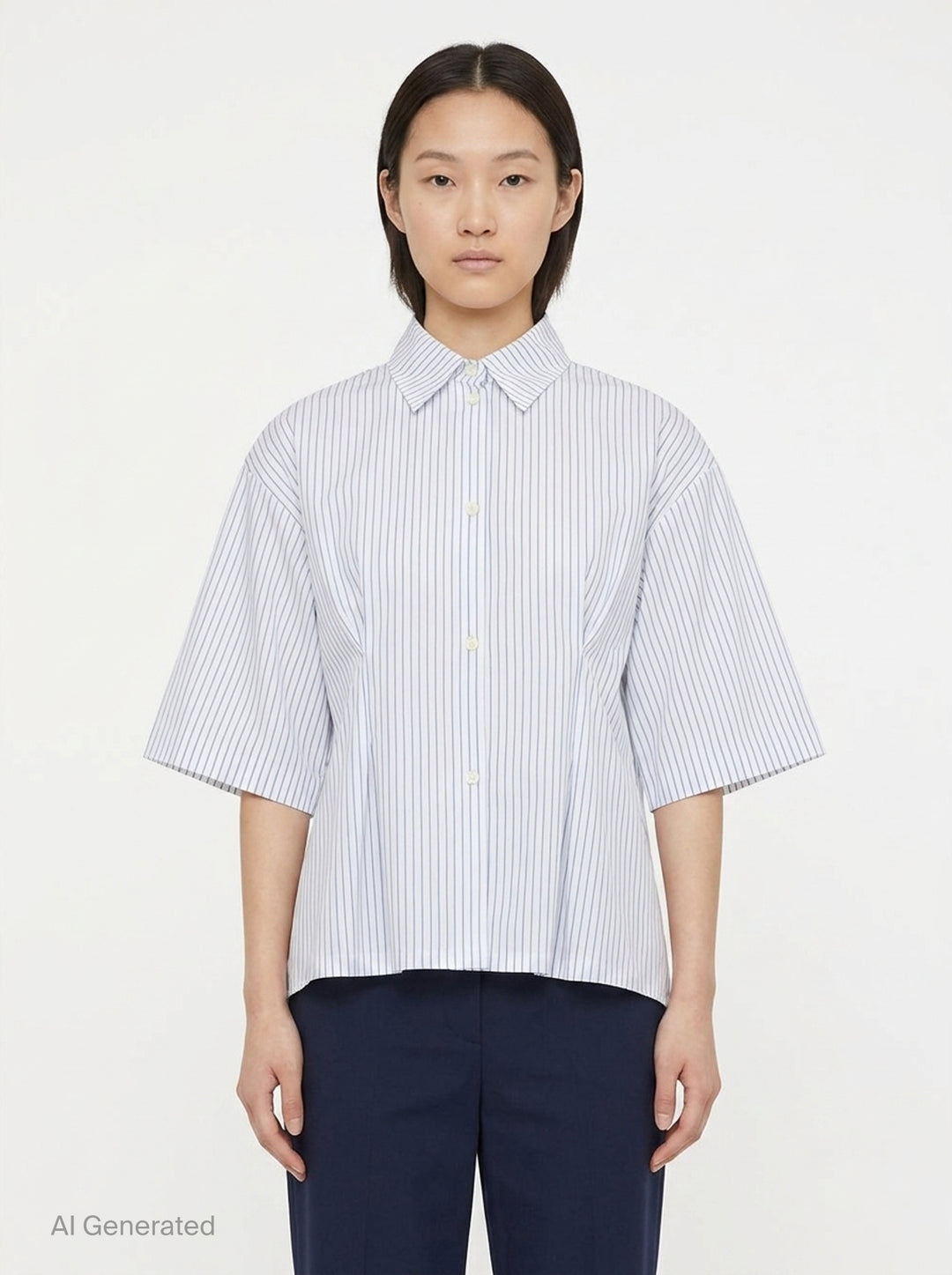 Soft Cotton Short Sleeve Shirt | Jil Sander | Club21 - front