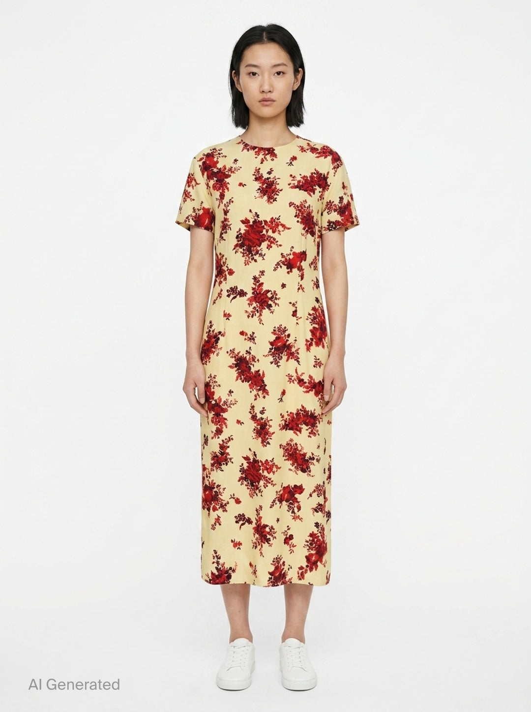 Stretch Viscose Cady Midi Dress | Jil Sander | Club21 - front