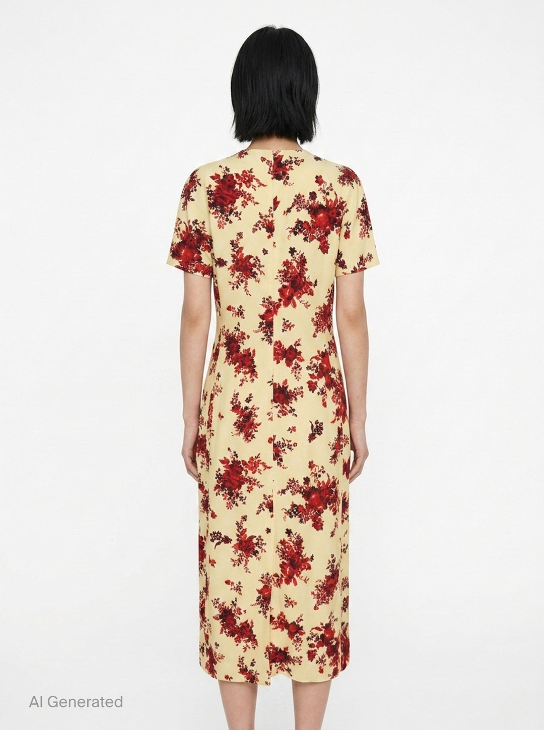 Stretch Viscose Cady Midi Dress | Jil Sander | Club21 - back
