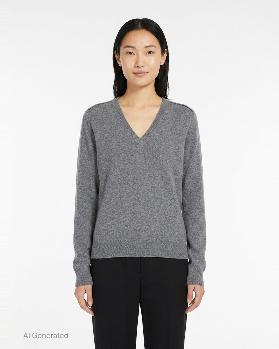 V-Neck Long Sleeve Jumper | Jil Sander | Club21 - front