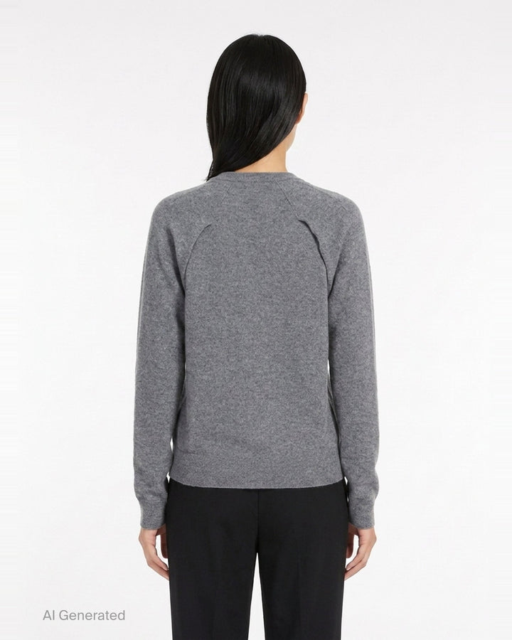 V-Neck Long Sleeve Jumper | Jil Sander | Club21 - back