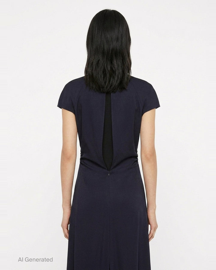 Viscose Sablé Envers Gown | Jil Sander | Club21 - back