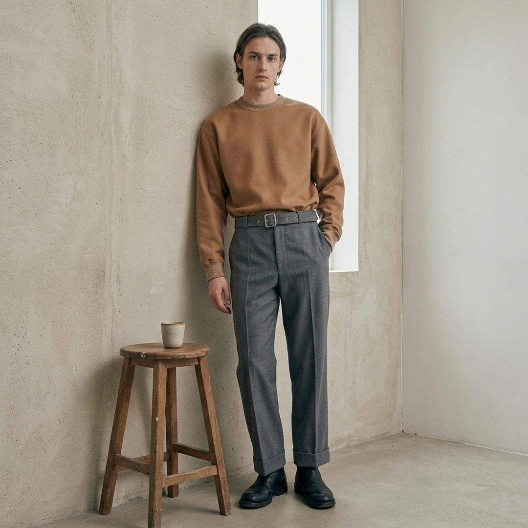 Wool Melton Long Sleeve Sweatshirt | Jil Sander | Club21 - lifestyle