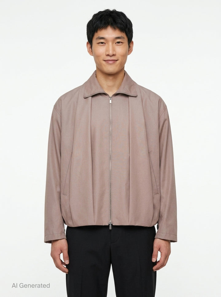 Shawl Collar Blouson Jacket | JiyongKim | Club21 - front