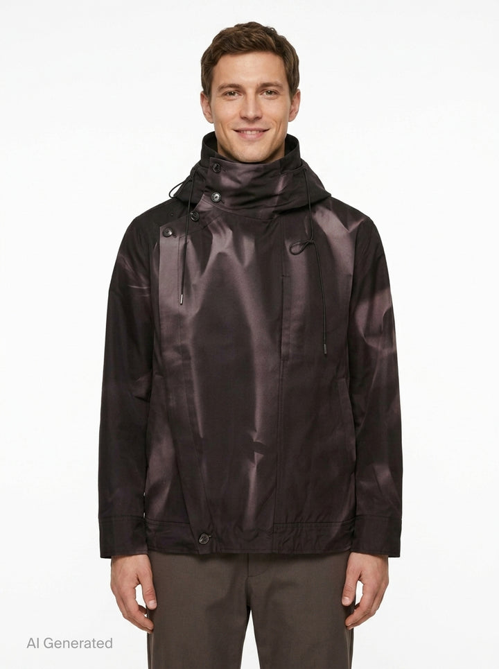 Sun-Bleached Asymmetric Front Blouson | JiyongKim | Club21 - front
