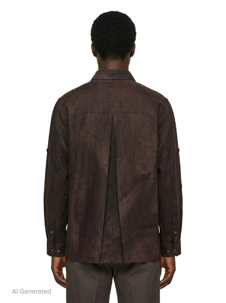 Sun-Bleached Long Sleeve Strap Shirt | JiyongKim | Club21 - back