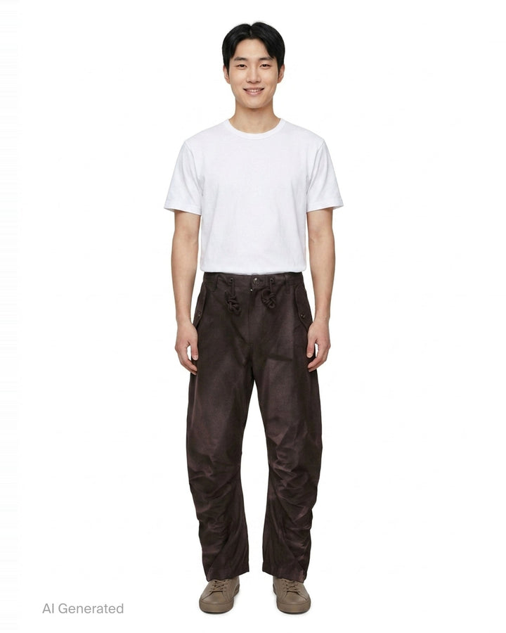 Sun-Bleached Twisted Trousers | JiyongKim | Club21 - front