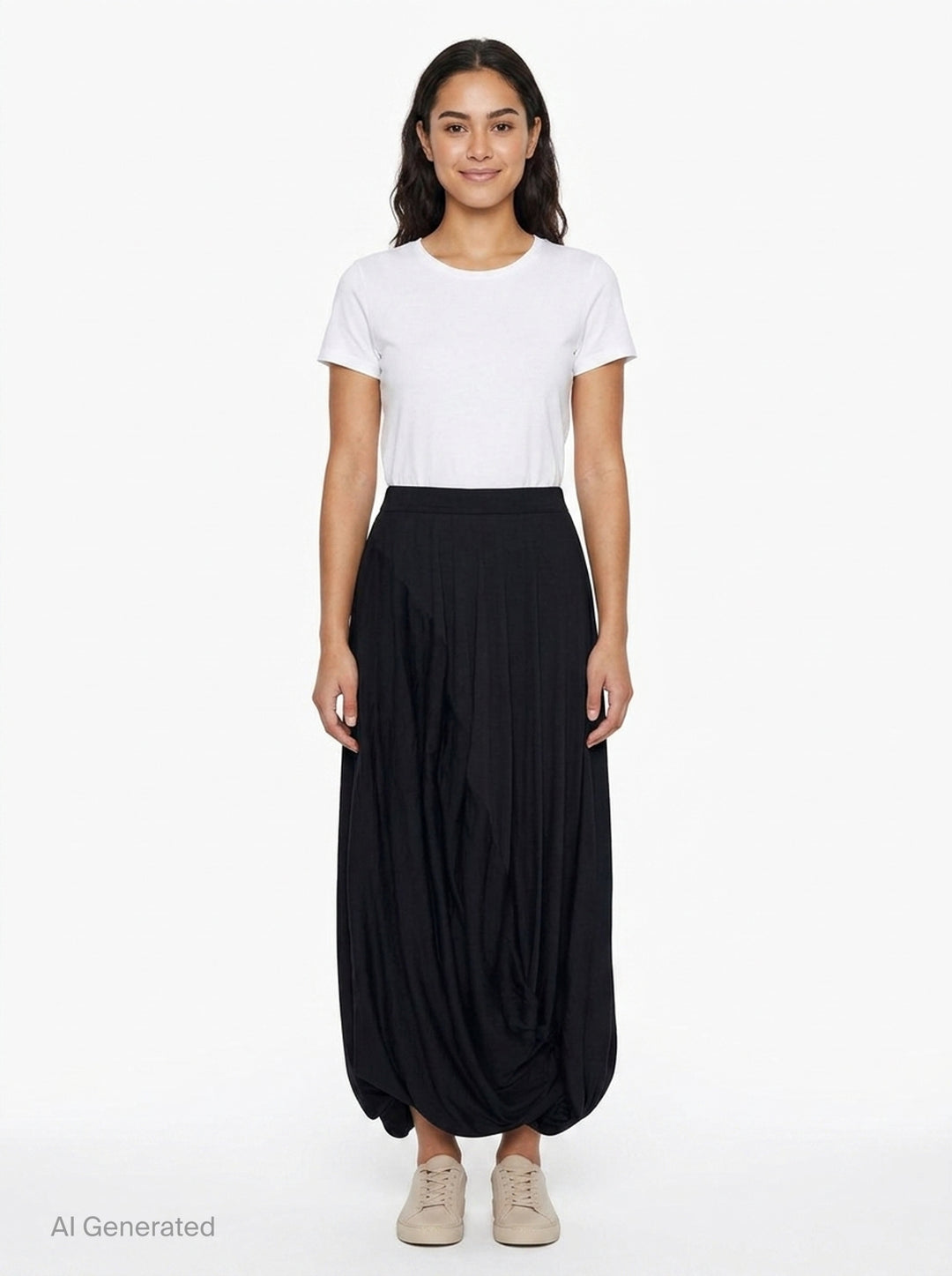 Draped Midi Skirt | Junya Watanabe | Club21 - front