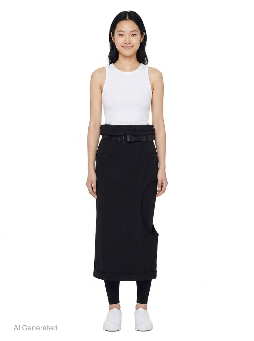 Long Sculptural Draped Skirt | Junya Watanabe | Club21 - front