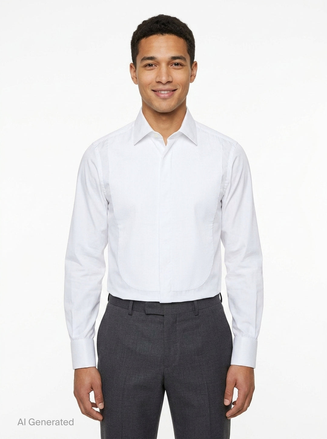 Long Sleeve Pleated Bib Shirt | Junya Watanabe | Club21 - front