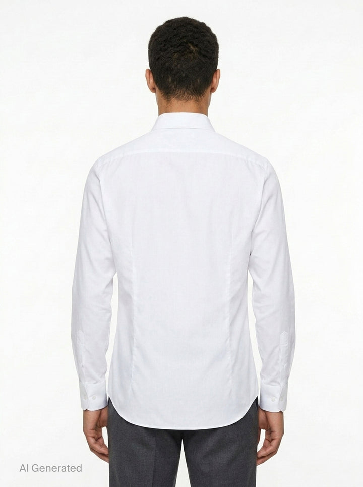 Long Sleeve Pleated Bib Shirt | Junya Watanabe | Club21 - back