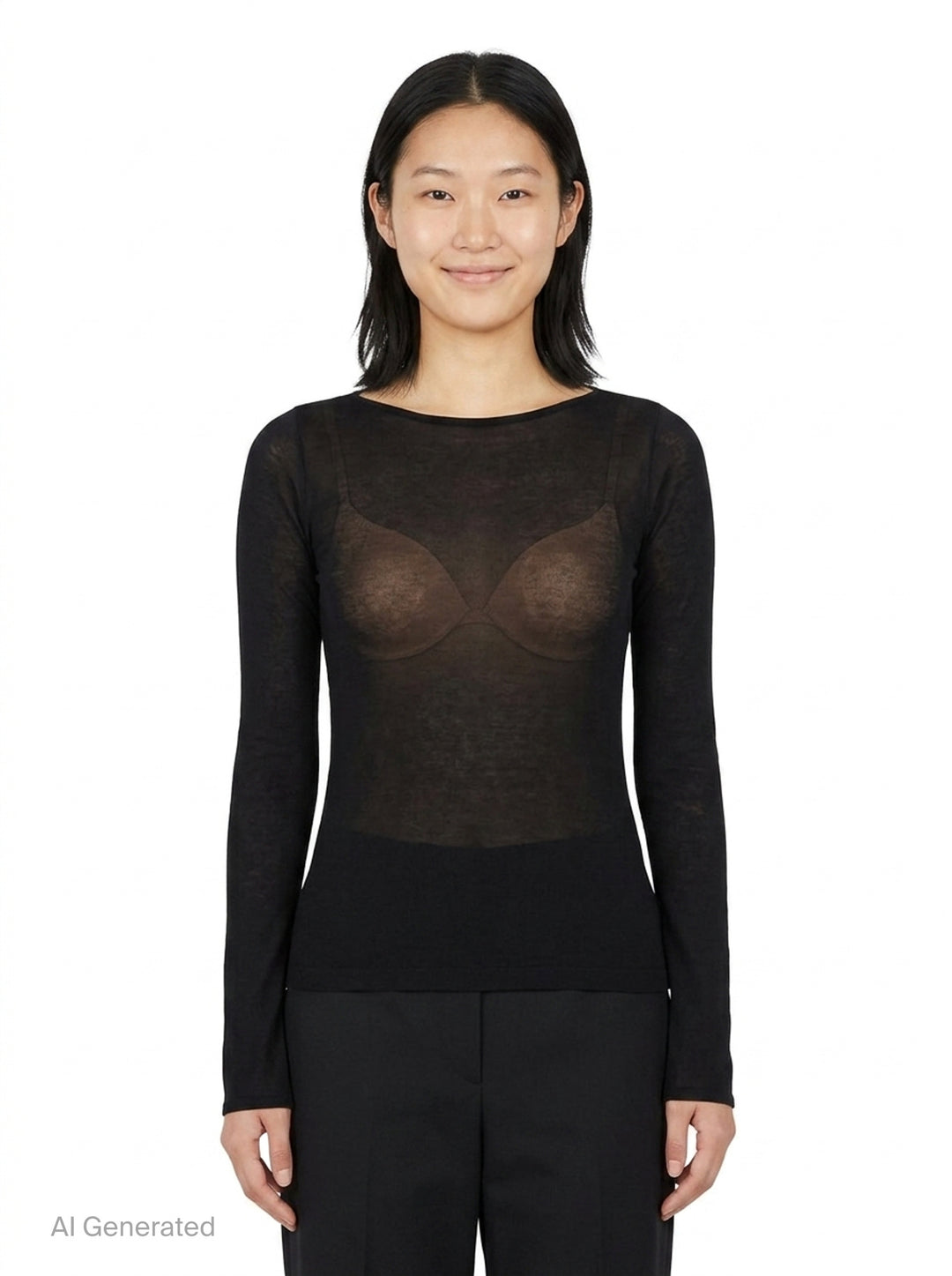 Long Sleeve Stretch Top | Junya Watanabe | Club21 - front