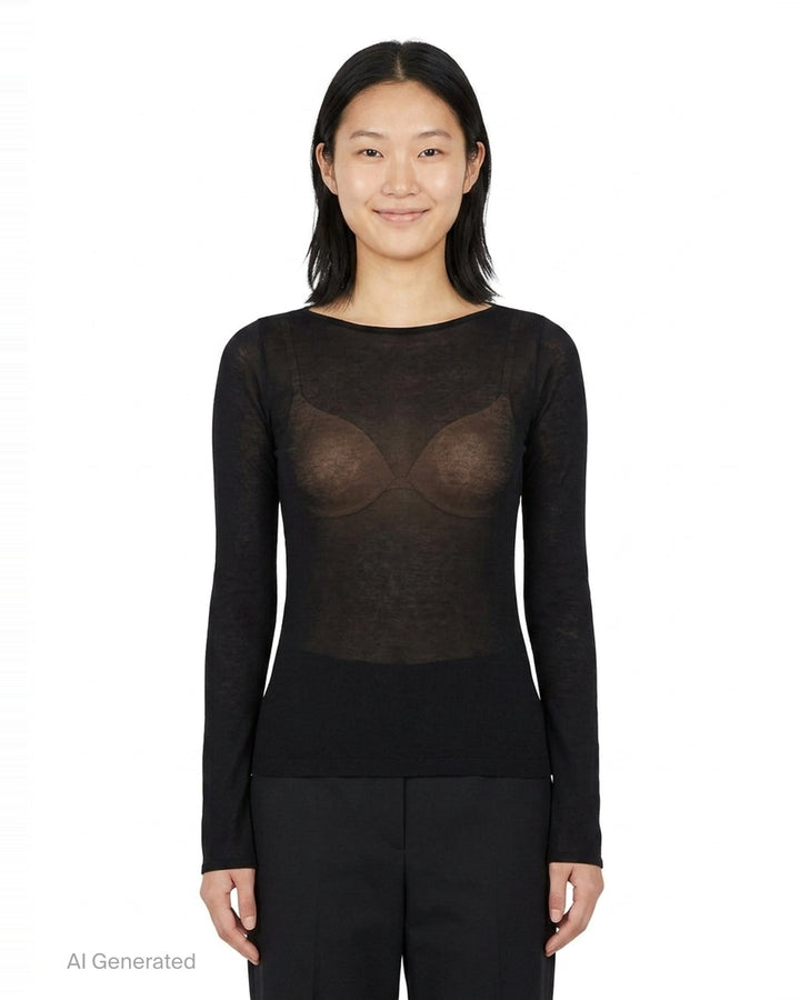 Long Sleeve Stretch Top | Junya Watanabe | Club21 - front