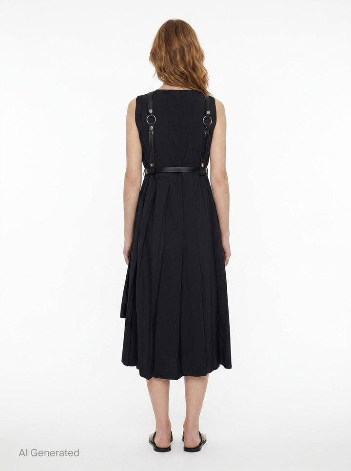 Midi Pleated Harness Dress | Junya Watanabe | Club21 - back