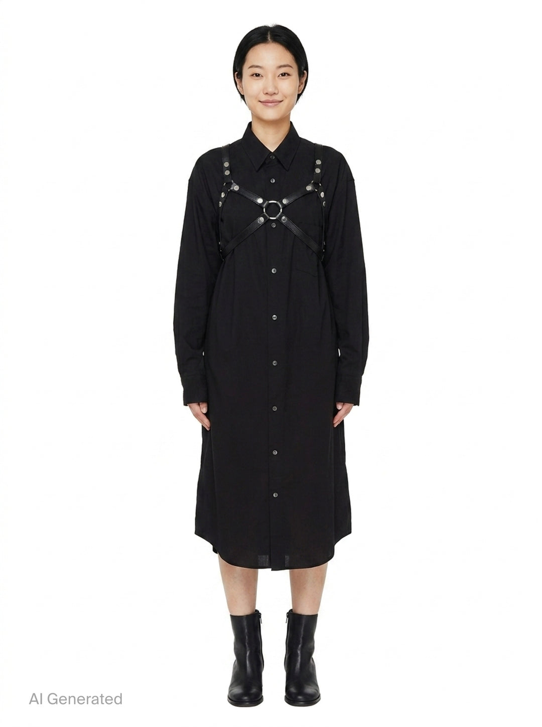 Oversized Shirt Dress With Harness | Junya Watanabe | Club21 - front