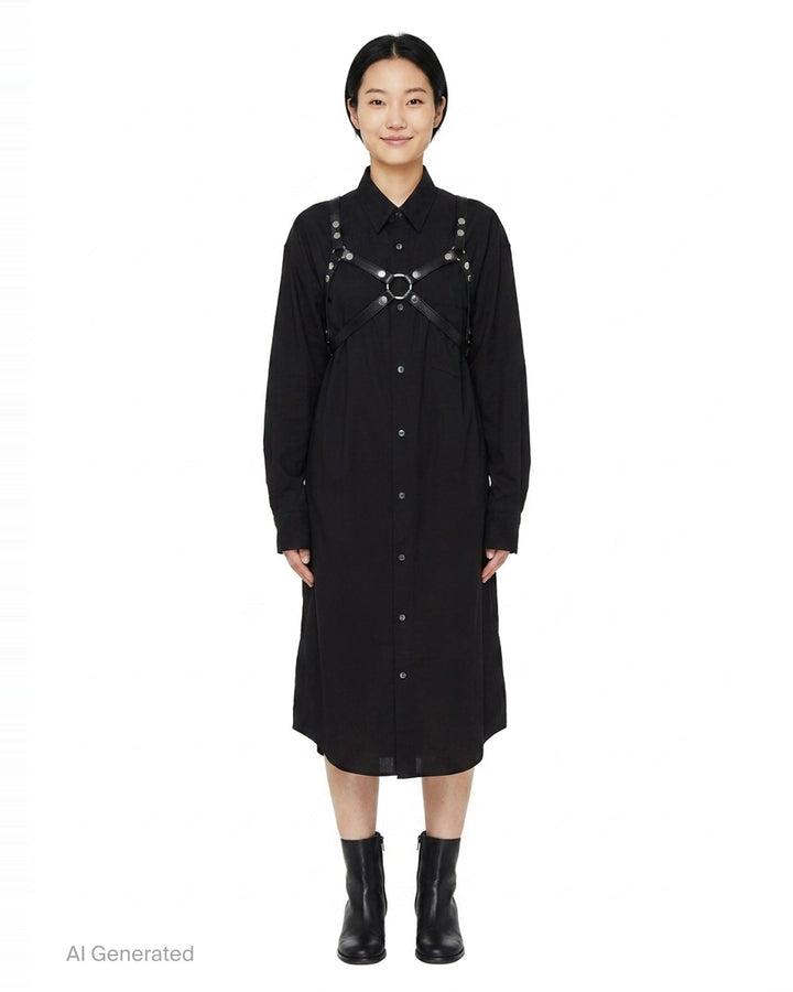 Oversized Shirt Dress With Harness | Junya Watanabe | Club21 - front