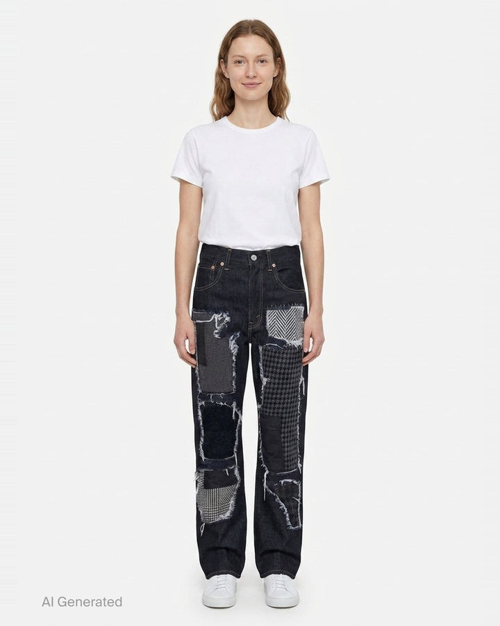 Patchwork Slim Jeans | Junya Watanabe | Club21 - front