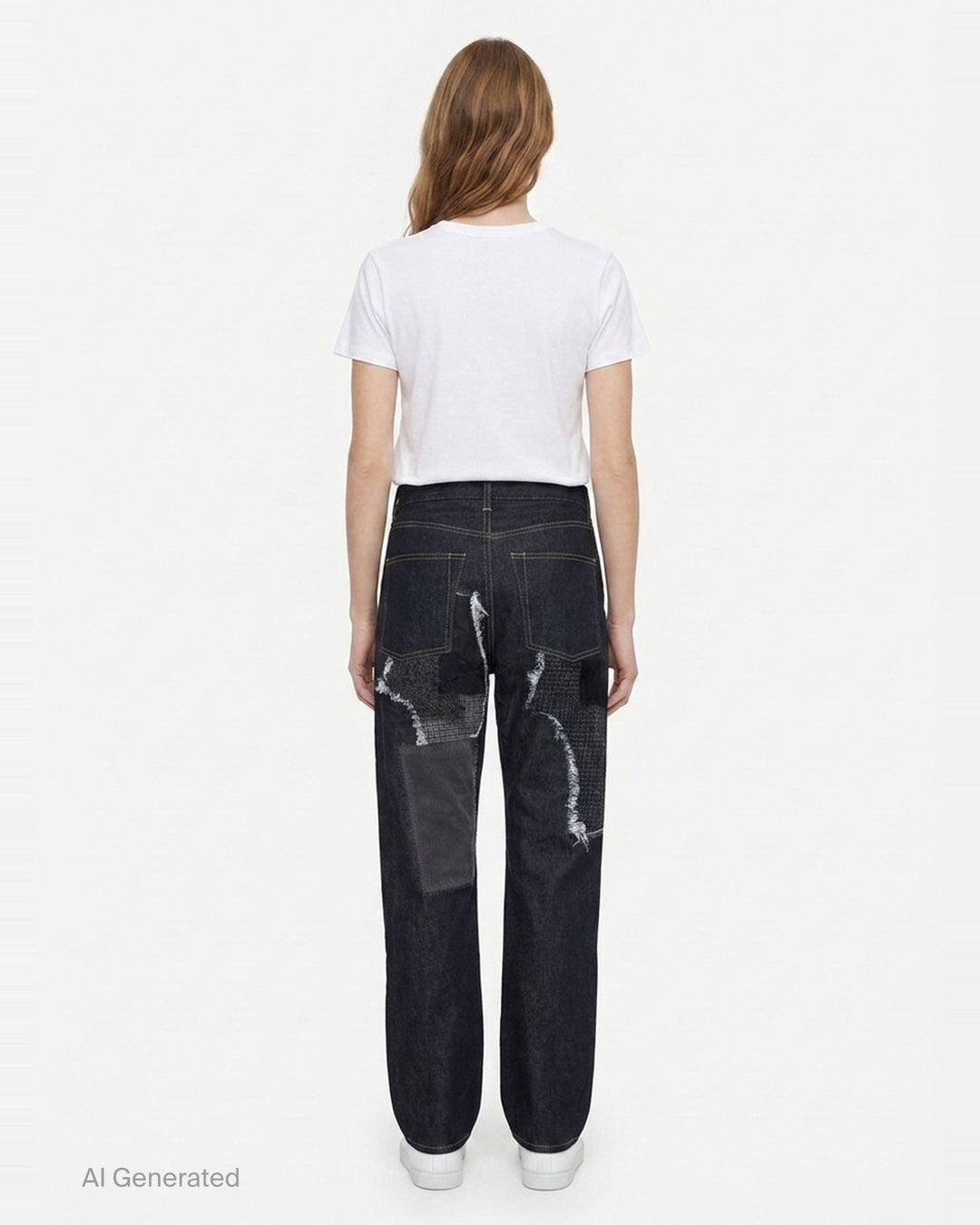 Patchwork Slim Jeans | Junya Watanabe | Club21 - back