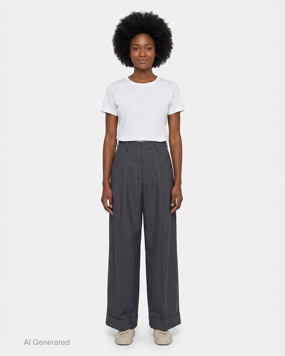Wide Leg Pleated Wool Trousers | Junya Watanabe | Club21 - front