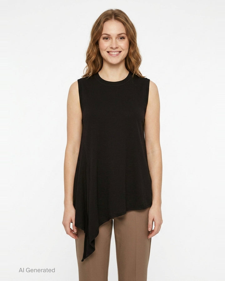 Asymmetric Tie Hem Tank Top | JW Anderson | Club21 - front