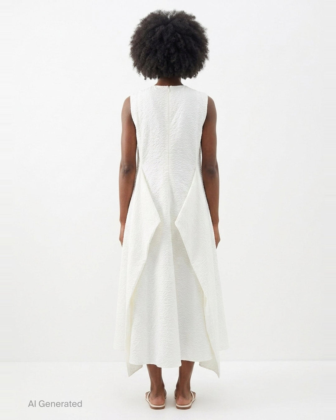 Cloqué Cotton Seersucker Dress | JW Anderson | Club21 - back