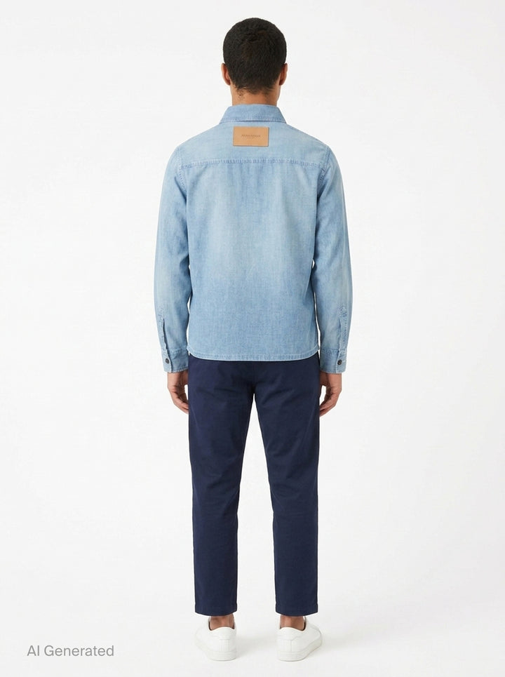 Slant Pocket Chambray Shirt | JW Anderson | Club21 - back