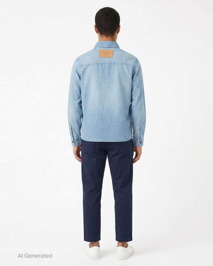 Slant Pocket Chambray Shirt | JW Anderson | Club21 - back