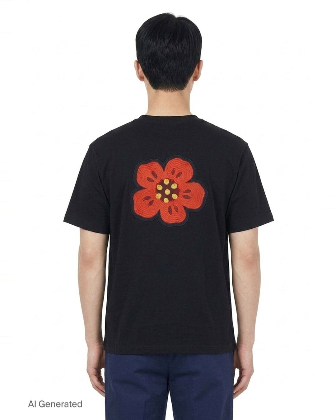 Boke Flower Embroidered Tee | Kenzo | Club21 - back
