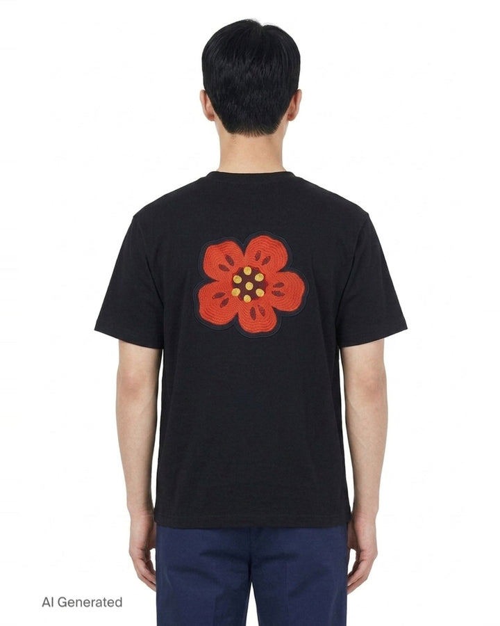 Boke Flower Embroidered Tee | Kenzo | Club21 - back