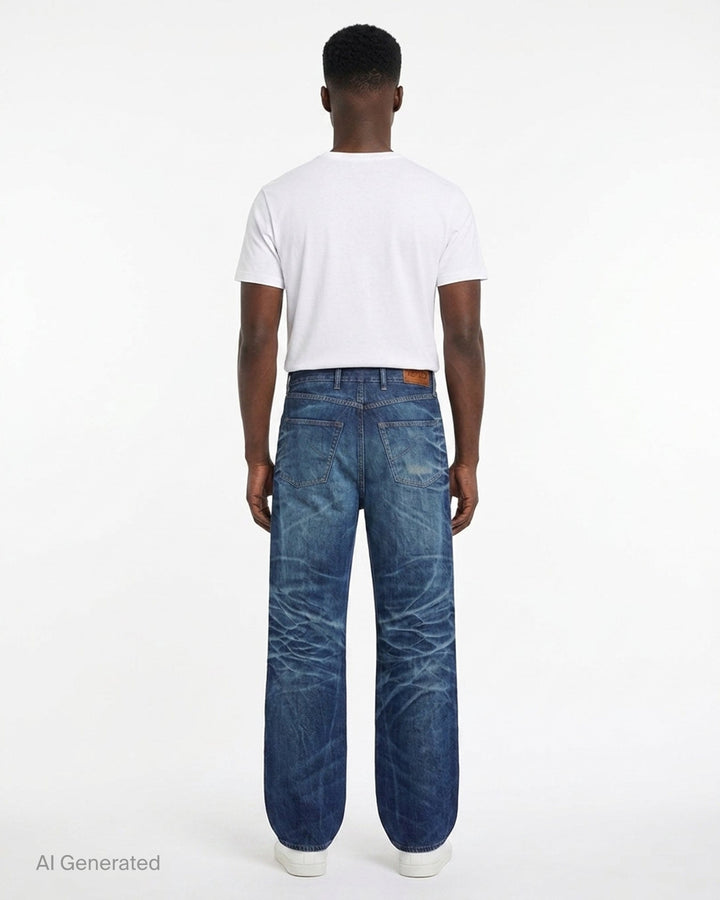 Turn Up Wide Fit Jeans | Kenzo | Club21 - back