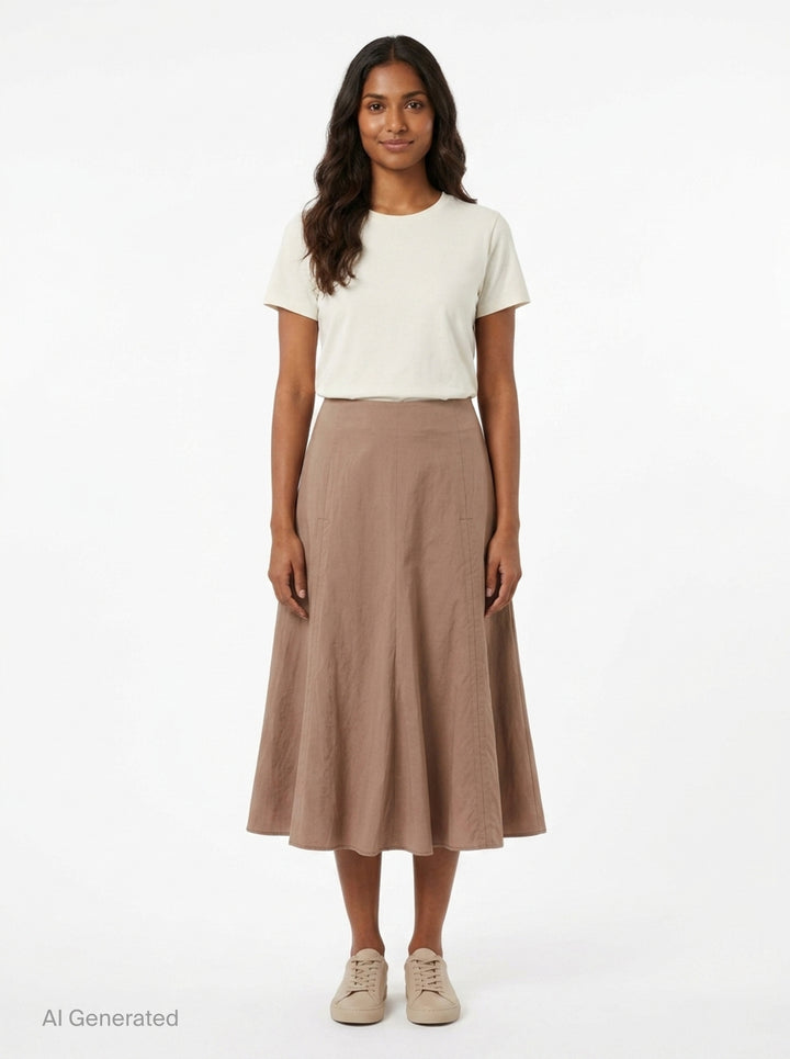 A-Line Midi Skirt | Kumann YHJ | Club21 - front
