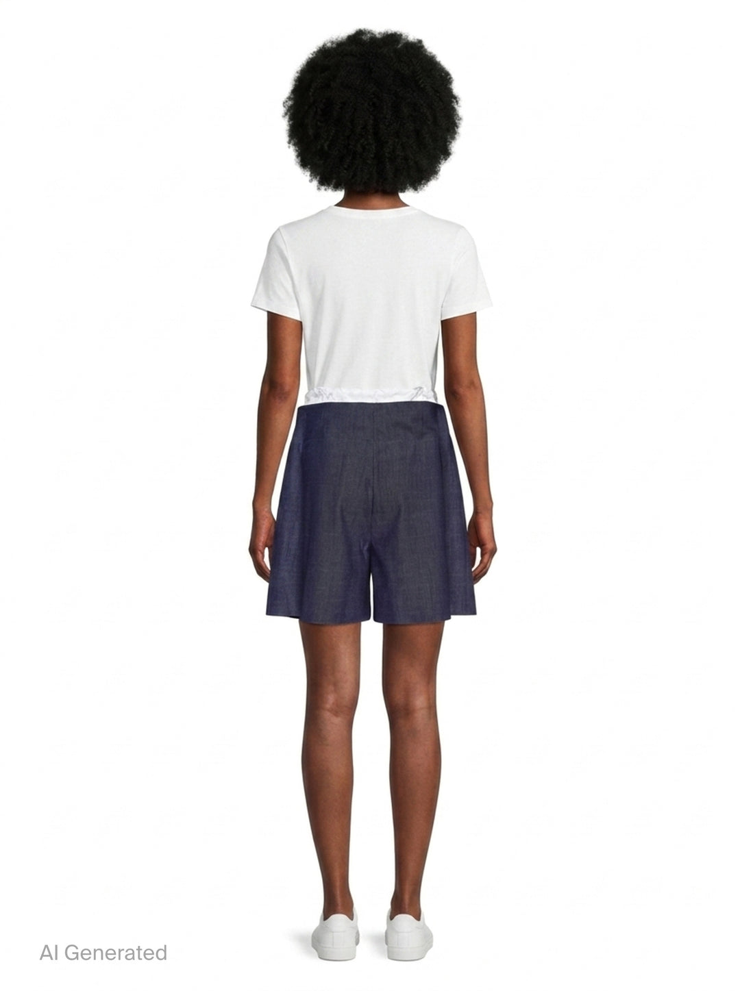 Navy Drawstring Waist Shorts | Kumann YHJ | Club21 - back