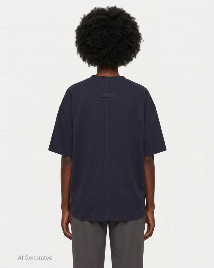Navy Jersey Single Pocket Tee | Kumann YHJ | Club21 - back