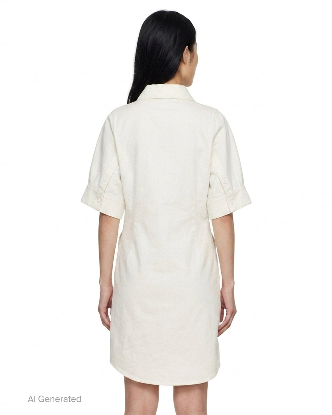 White Back-to-Front Shirt Dress | Kumann YHJ | Club21 - back