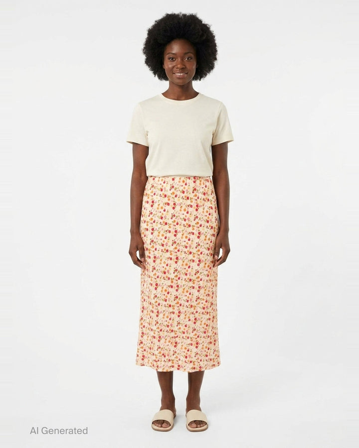 Flora Silk Bias Skirt | Lee Mathews | Club21 - front