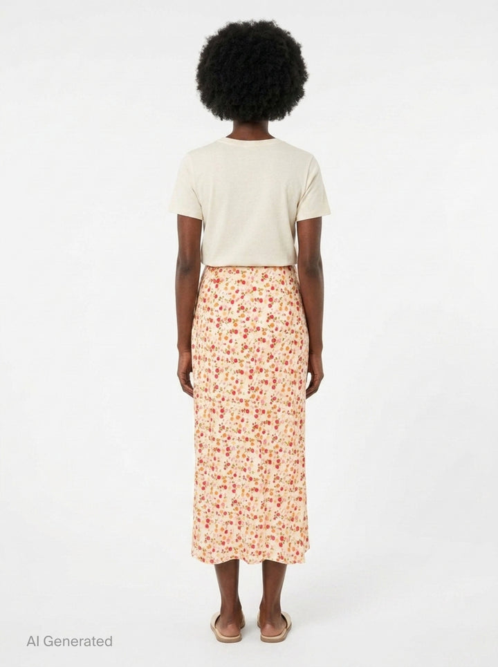 Flora Silk Bias Skirt | Lee Mathews | Club21 - back