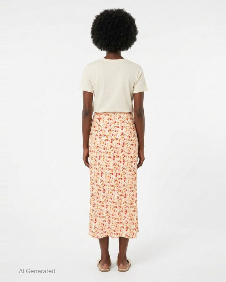 Flora Silk Bias Skirt | Lee Mathews | Club21 - back