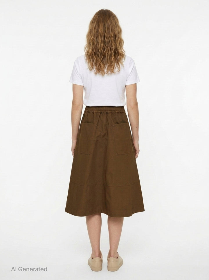 Harper Drill Flare Skirt | Lee Mathews | Club21 - back